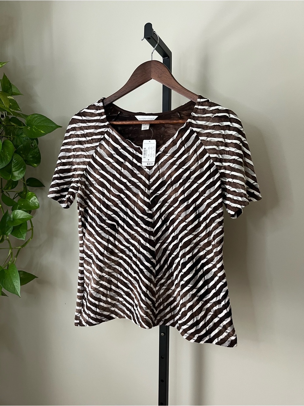 Christopher & Banks Short Sleeve Top Size Medium